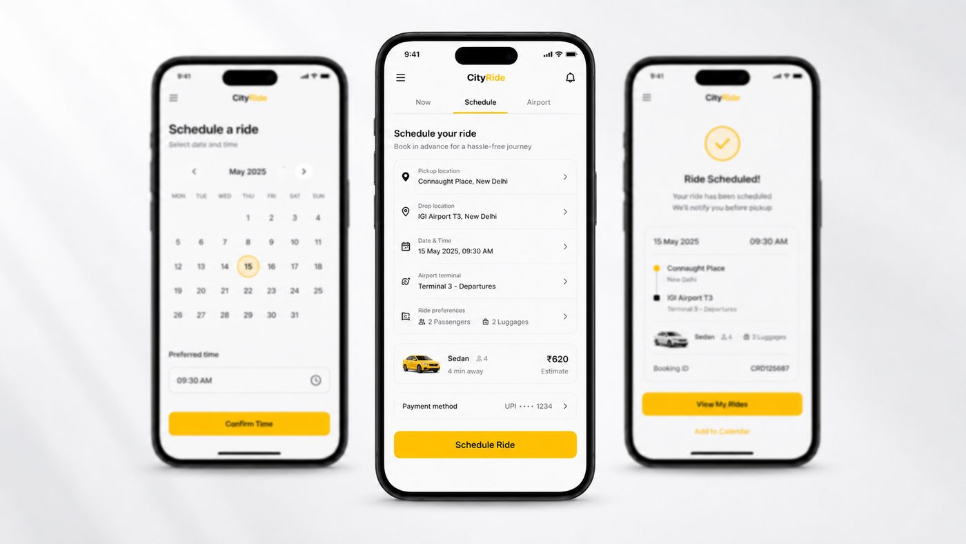 Driver & admin screen